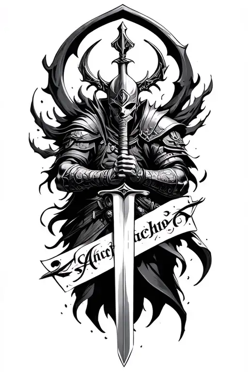 Archangle Warrior Wielding A Sword