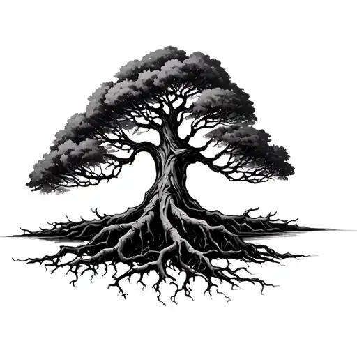 Thin Black Tree With Long Roots