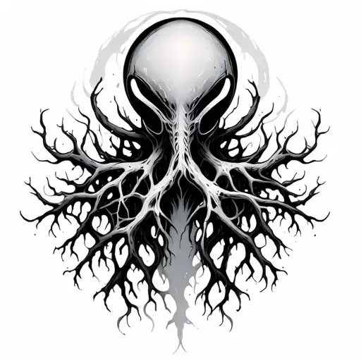 Abstract Alien Roots Turning