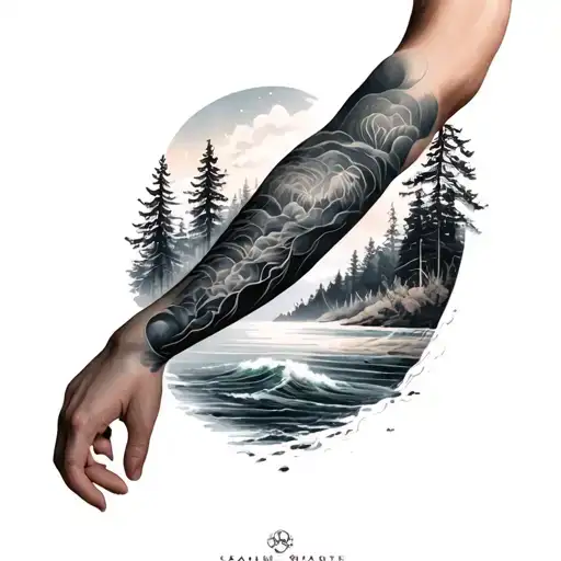 Forest And Ocean Arm Sleeve