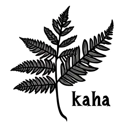 The Words Kia Kaha With A New Zealand Fern Under It Small