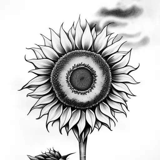 Sunflower With A Storm