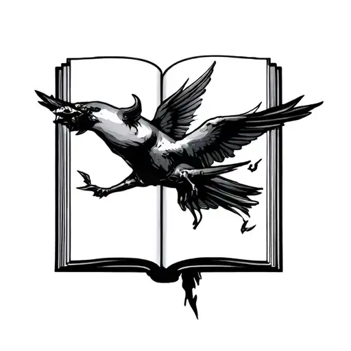 Small Minimalist Book With 3 Pages Flying