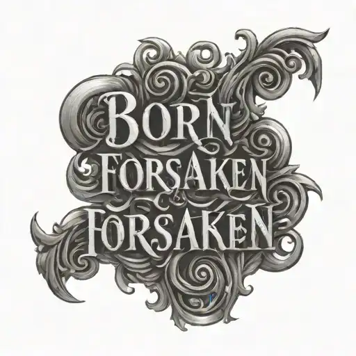 Times New Roman Font That Says Born Forsaken