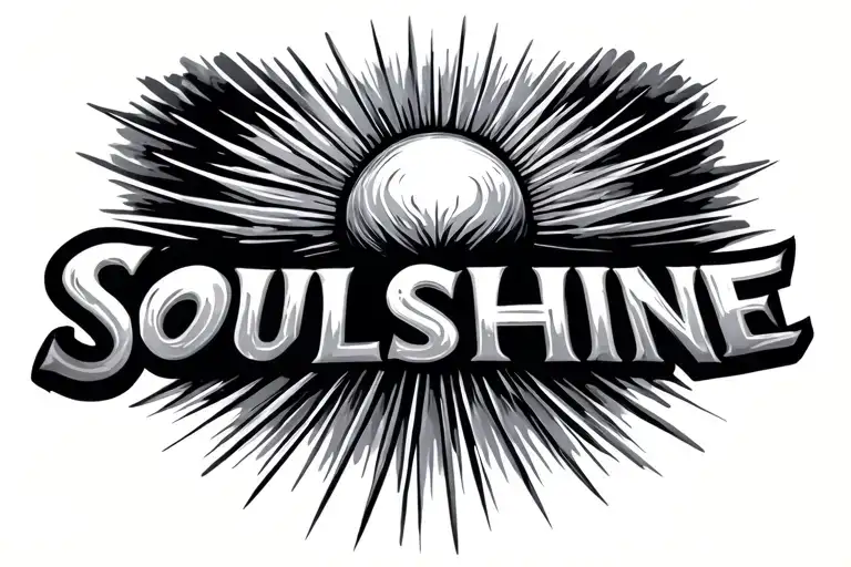 The Word Soulshine With Sunlight Behind It Manly