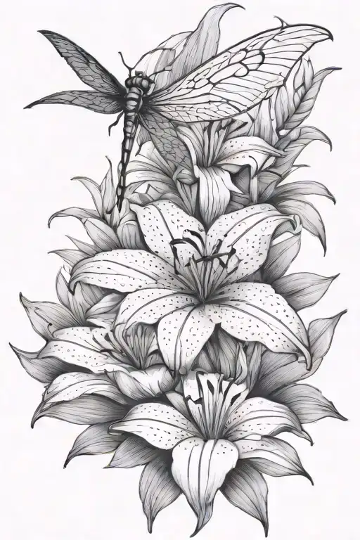 Lily And Dragonfly