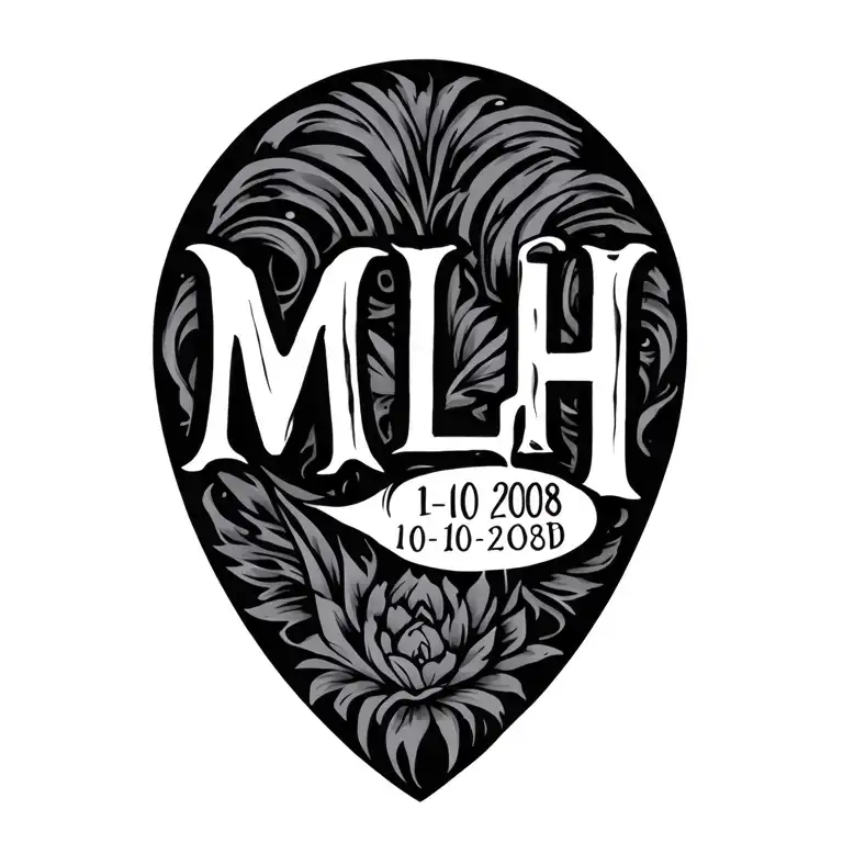 Initials Mlh With Birthdate 10-10-2008