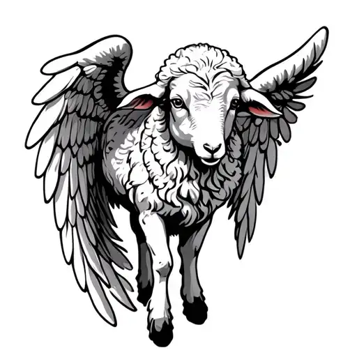 Lamb With Angel Wings