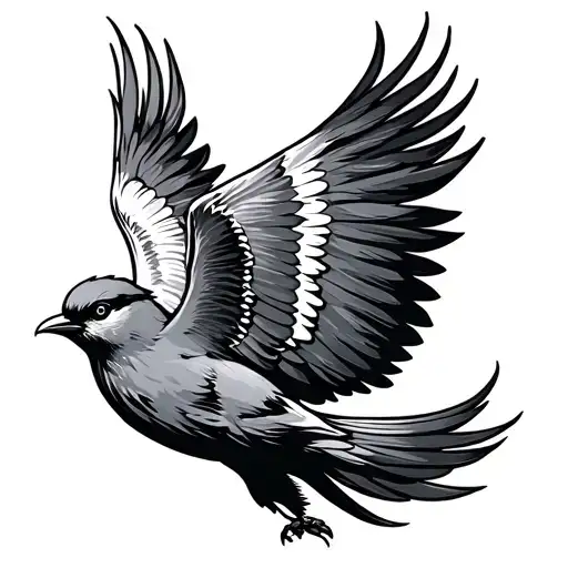 Bird Soaring Tail Straw