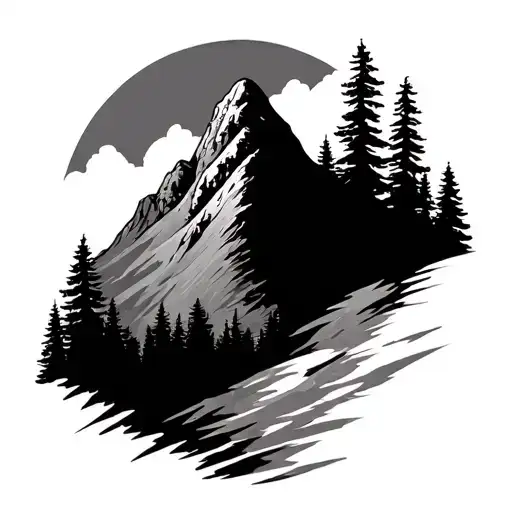 Gay Pride Mountain With Trees