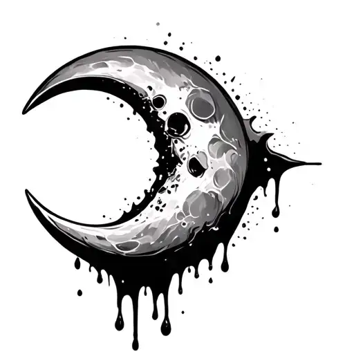 Upside Down Crescent Moon That Is Bleeding
