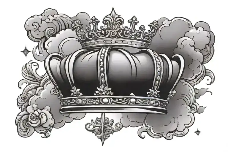 Clouds Rays And A Crown