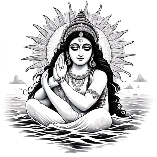 Krishna Holding Me With Warmth Sun And The Ocean