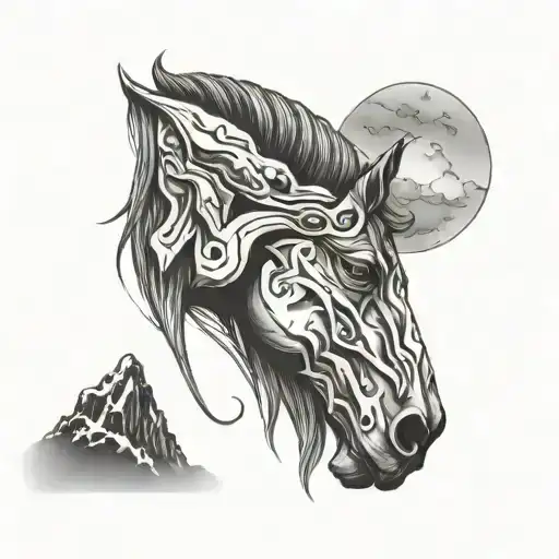 Horsehead And Mountain