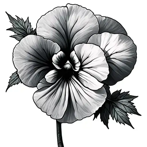 Pansy With Thin Stem Spelling Mary Jane