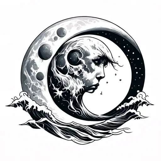 Moon And Ocean Sleeve