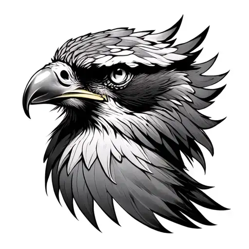 Dainty Fine Line Minmal Hawk