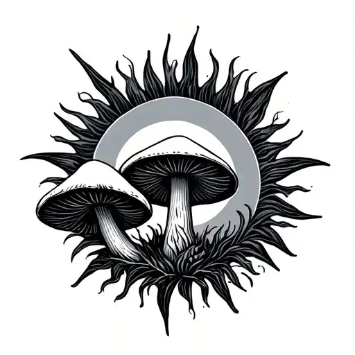 Sun And Mushroom