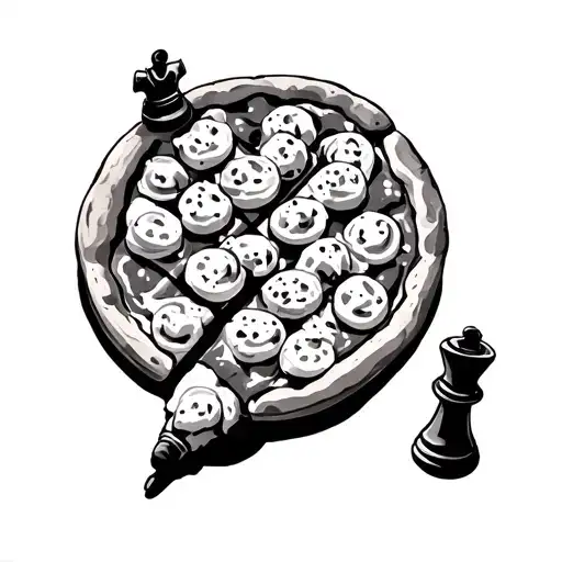 Chess Piece On Pizza