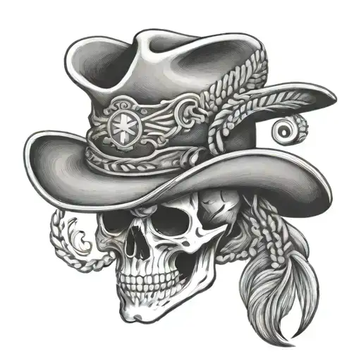 County Cowboy Skull