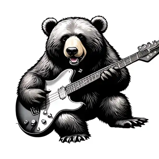 Bear With Guitar Strings Fused Together
