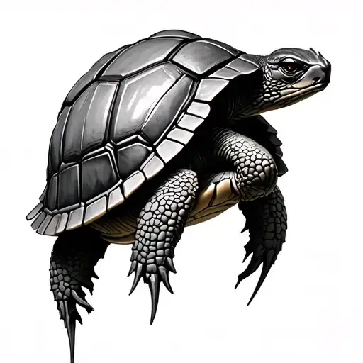 3D Turtle Shell Only Layered Ripping Out Looking Like Shoulder Armor