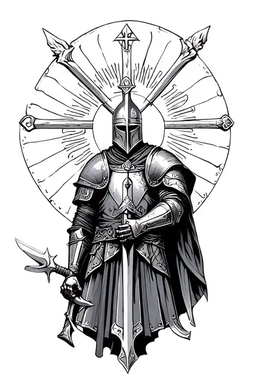 Christian Templar Knight Sleeve