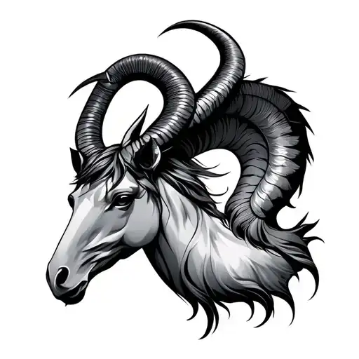 Capricorn And Aquarius Sign Tattoo Design Inspired