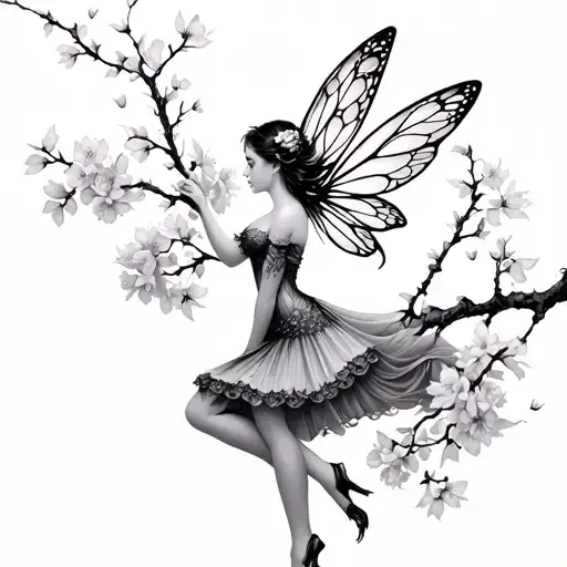 Cherry Blossom Fairy Playing