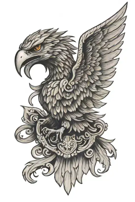 Romanian Symbol With Wings Spread