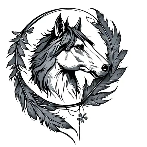 Wolf Moon Clover Horse Feathers