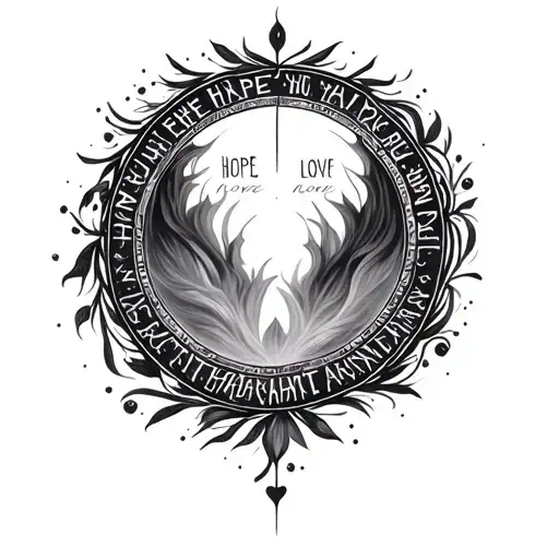 Hope Faith Love Circle Surrounding