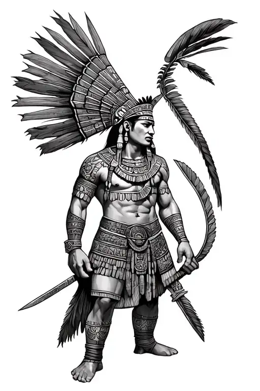 Aztec Warrior Full Body