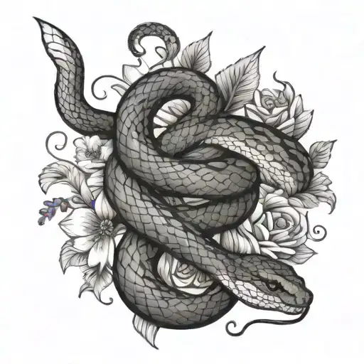 Snake With Small Flowers