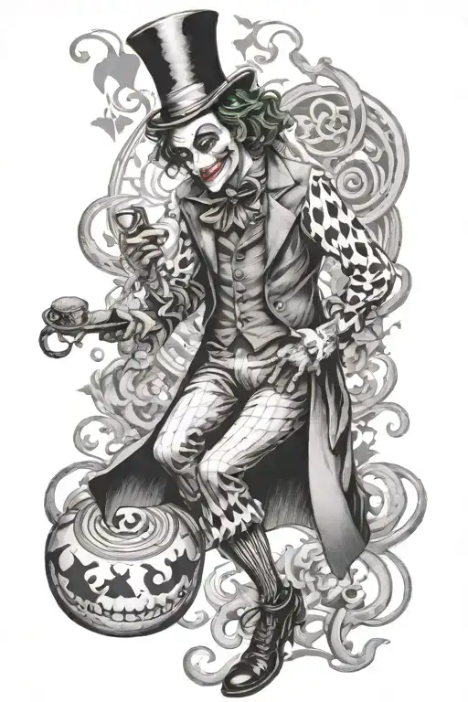 The Joker Full Body Alice In Wonderland Sleeve