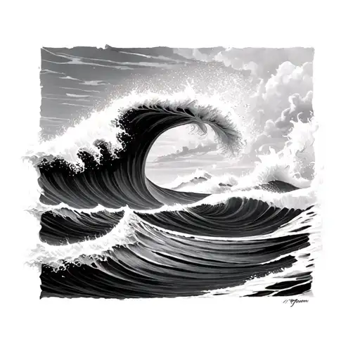 Carlotta Z Wuthering Waves Crashing In The Background