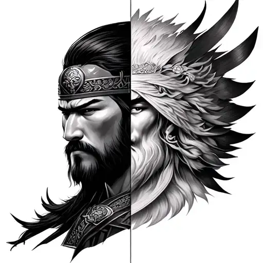 Chest Piece Half Samurai Half Christian