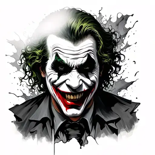 Joker Face Ripping Through Skin
