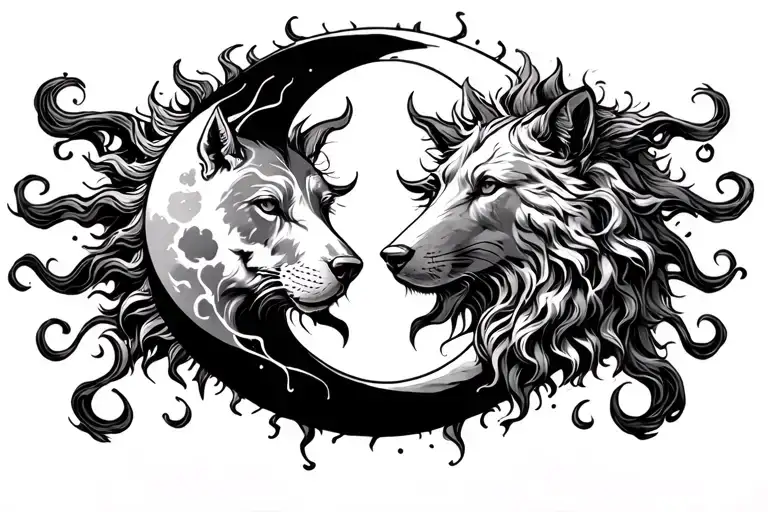 Skol And Hati Chasing Sun And Moon In A Circle