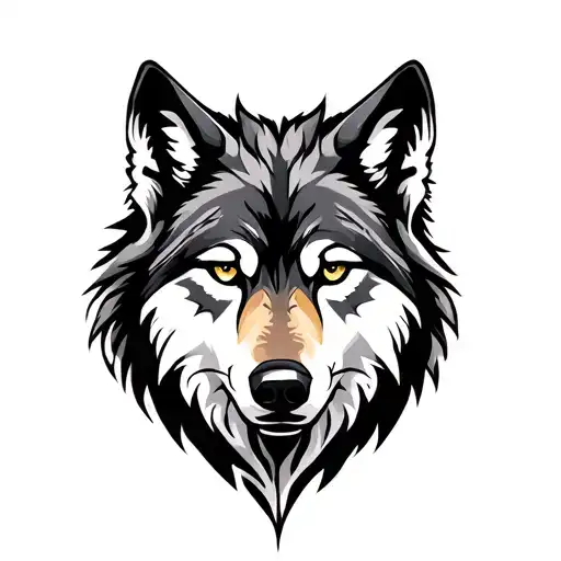 Wolf With Alas De Avex Tribal