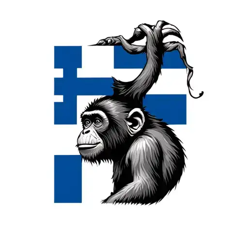 Monkey And Finnish Flag Incorporated