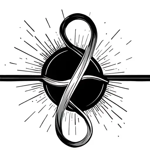 Key Infinity Symbol Incorporated Within A T