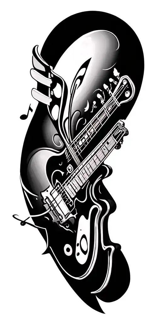 Music Sleeve Tattoo Design