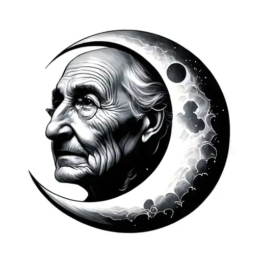 For My Grandparents In Chico On The Neck With A Moon