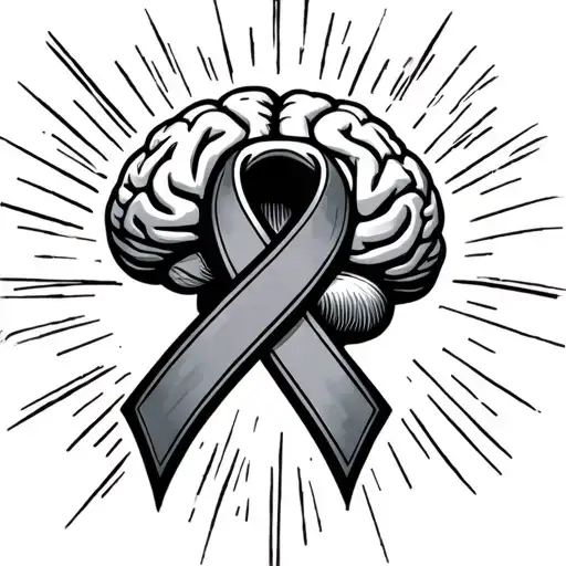 Brain Cancer Ribbon For An Engineer