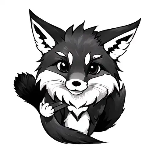 Japanese Fox Playing