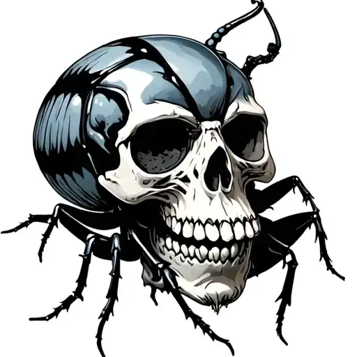 Bettle And Skull Wearing