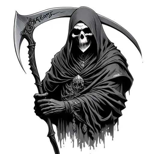 Hendricks Reaper Holding A Scythe