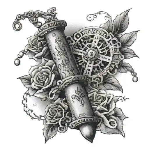 Rosary Bible Verses Sleeve Tattoo Featuring