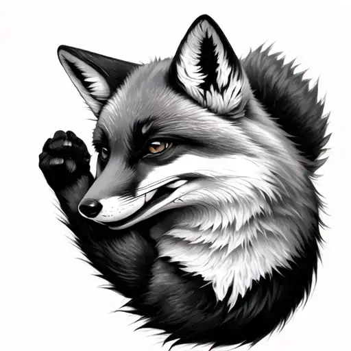 Japanese Fox Playing Realistic